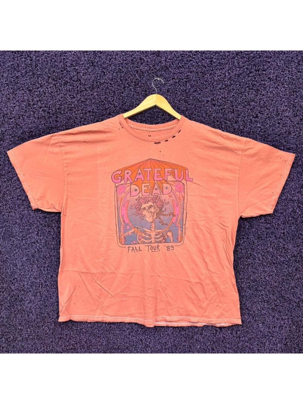 Grateful Dead Big Bertha Flower Crown Distressed T-Shirt Size XXL